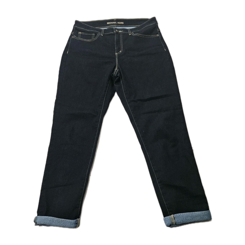 Michael Kors Selma High Rise Slim Skinny Denim Jeans Dark Rinse Wash Size 10